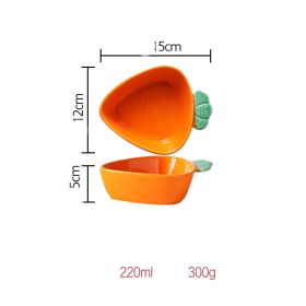 Carrot Kids Snack Ceramic Bowl