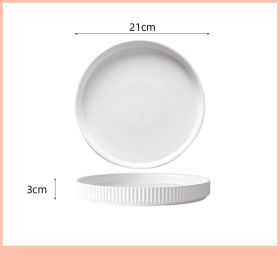 Home Creative Personality Striped Steak Plate