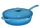 Enameled Silicone Oil Cast Iron 12 Inch Skillet Deep Saut Pan 5 Quart Jumbo Cooker