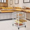 Desserts Make Cake Pans 10 Sheet Aluminum Rolling Bakery Pan Rack