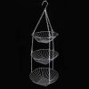 3-Layers Hanging Basket Stainless Steel Fruit Vegetable Flower Basket Storage Holder Home Decoration Basket Kitchen Hanging Rack