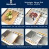 Trustmade 32&quot; x 19&quot; Workstation Ledge Handmade Undermount Kitchen Sink SUS304 Stainless Steel 16 Gauge Big Single Bowl Bar or Outdoor