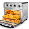 Toaster Oven Air Fryer Combo;  Countertop Convection Oven with 4 Accessories & Recipes;  Easy Clean;  Stainless Steel;  Silver