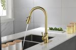 Single Handle High Arc Pull Out Kitchen Faucet; Single Level Stainless Steel Kitchen Sink Faucets with Pull Down Sprayer