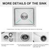 13 x 15 inch Undermount Deep Single Bowl 16 Gauge Stainless Steel Bar Prep Kitchen Sink