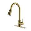 Single Handle High Arc Pull Out Kitchen Faucet; Single Level Stainless Steel Kitchen Sink Faucets with Pull Down Sprayer