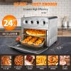 Toaster Oven Air Fryer Combo;  Countertop Convection Oven with 4 Accessories & Recipes;  Easy Clean;  Stainless Steel;  Silver