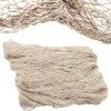 1pc 1.5*2m Decorative Fishing Net; Off-white; Fishing Net Mediterranean Style