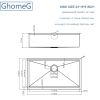 33 Kitchen Sink Undermount - 33 Inch Undermount Sink Ledge Workstation Deep Single Bowl 18 Gauge Stainless Steel Kitchen Sink Basin