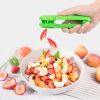 1pc; Grape Tomato Cherry Strawberry Cutter; Green Multifunctional Vegetable And Fruit Cutter; No Blade; Creative Kids Supplies; Kitchen Gadget