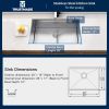 Trustmade 30&quot; x 19&quot; Workstation Ledge Handmade Undermount Kitchen Sink SUS304 Stainless Steel 16 Gauge Big Single Bowl Bar or Outdoor