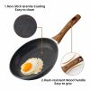 Frying Pan Set 3-Piece Nonstick Saucepan Woks Cookware Set; Heat-Resistant Ergonomic Wood Effect Bakelite Handle Design; PFOA Free.(7/8/9.5 inch)