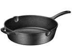 Enameled Silicone Oil Cast Iron 12 Inch Skillet Deep Saut Pan 5 Quart Jumbo Cooker