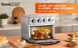 Toaster Oven Air Fryer Combo;  Countertop Convection Oven with 4 Accessories & Recipes;  Easy Clean;  Stainless Steel;  Silver