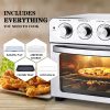 Toaster Oven Air Fryer Combo;  Countertop Convection Oven with 4 Accessories & Recipes;  Easy Clean;  Stainless Steel;  Silver