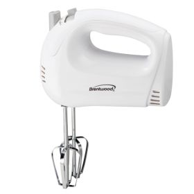 Brentwood 5-Speed Hand Mixer in White