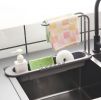 Kitchen Telescopic Sink Shelf Drainer Rack Kitchen Organizer Soap Sponge Holder Towel Rack Storage Basket Kitchen Accessories