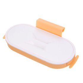 Portable Plastic Garbage Hanging Bag Kitchen Trash Storage Rack Bag Hook Scouring Pad Dry Shelf Holder Kitchen Organzier (Ships From: China, Color: Orange)