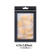 100pcs Resealable Matte-Black Mylar Bags With Front Window; Smell Proof Ziplock Bag ; Packaging Pouch Bag For Lip Gloss Eyelash Cookies; Flat; Cute; 4