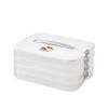 1pc 4-Layer Food Storage Containers; Food Storage Containers With Lids Dumpling Storage Box; Good Sealing; Stackable Dumpling Food Containers