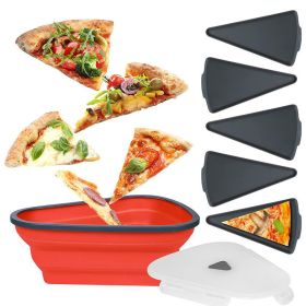 1pc Dishwasher Safe Reusable Pizza Storage Container; Pizza Container; Microwavable Pizza Slice Container (Color: Orange)