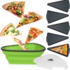 1pc Dishwasher Safe Reusable Pizza Storage Container; Pizza Container; Microwavable Pizza Slice Container