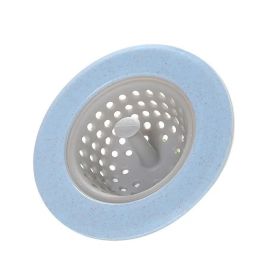 1pc Kitchen Sink Filter Net;  Wash Basin Sink Sewer Garbage Anti-Blocking Cover Silicone Universal (Color: Blue)