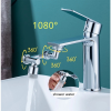 1pc New Universal 1080Â° Rotation Extender Faucet Aerator; Plastic Splash Filter; Kitchen Washbasin Faucets Bubbler Nozzle Robotic Arm