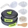 Outdoor Hiking Picnic Camping Cookware Set Picnic Stove Aluminum Pot Pans Kit