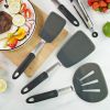 Japanese silica gel frying shovel frying egg shovel frying beef steak leaky shovel non stick pan is applicable to silica gel spatula kitchen tool colo