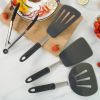 Japanese silica gel frying shovel frying egg shovel frying beef steak leaky shovel non stick pan is applicable to silica gel spatula kitchen tool colo