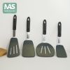 Japanese silica gel frying shovel frying egg shovel frying beef steak leaky shovel non stick pan is applicable to silica gel spatula kitchen tool colo