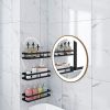 Kitchen Spice Rack Stainless Steel Spice Rack Wall-mounted With No Holes Seasoning Oil Salt Sauce Vinegar Storage Rack