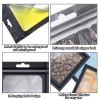 100pcs Resealable Matte-Black Mylar Bags With Front Window; Smell Proof Ziplock Bag ; Packaging Pouch Bag For Lip Gloss Eyelash Cookies; Flat; Cute; 4