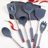 Silicone spatula set directly supplied by the factory; pot spoon shovel set; 6 pieces; high temperature resistant kitchenware; rubber spoon gift; mult