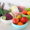 Creative Kitchen Rice Cleaner Rice Sieve Home Rice Bowl Plastic Drain Basket Vegetable Washing Basin Multifunctional